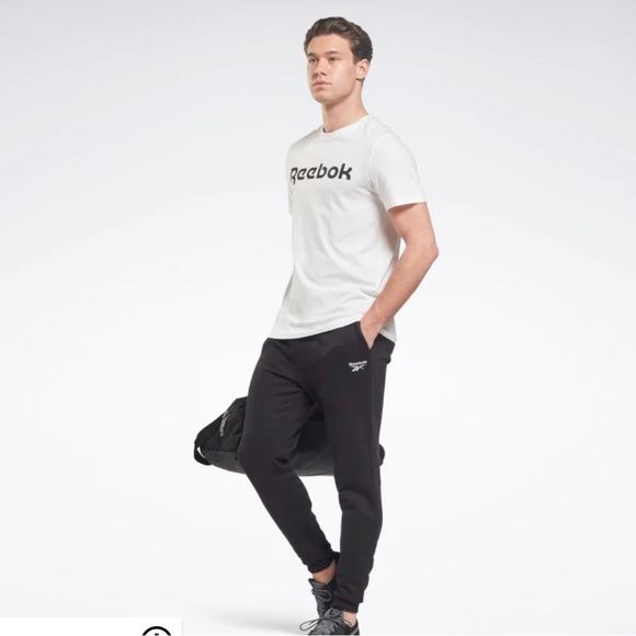 Reebok Identity Fleece Black Jogger Sweatpants - Picture 2 of 10